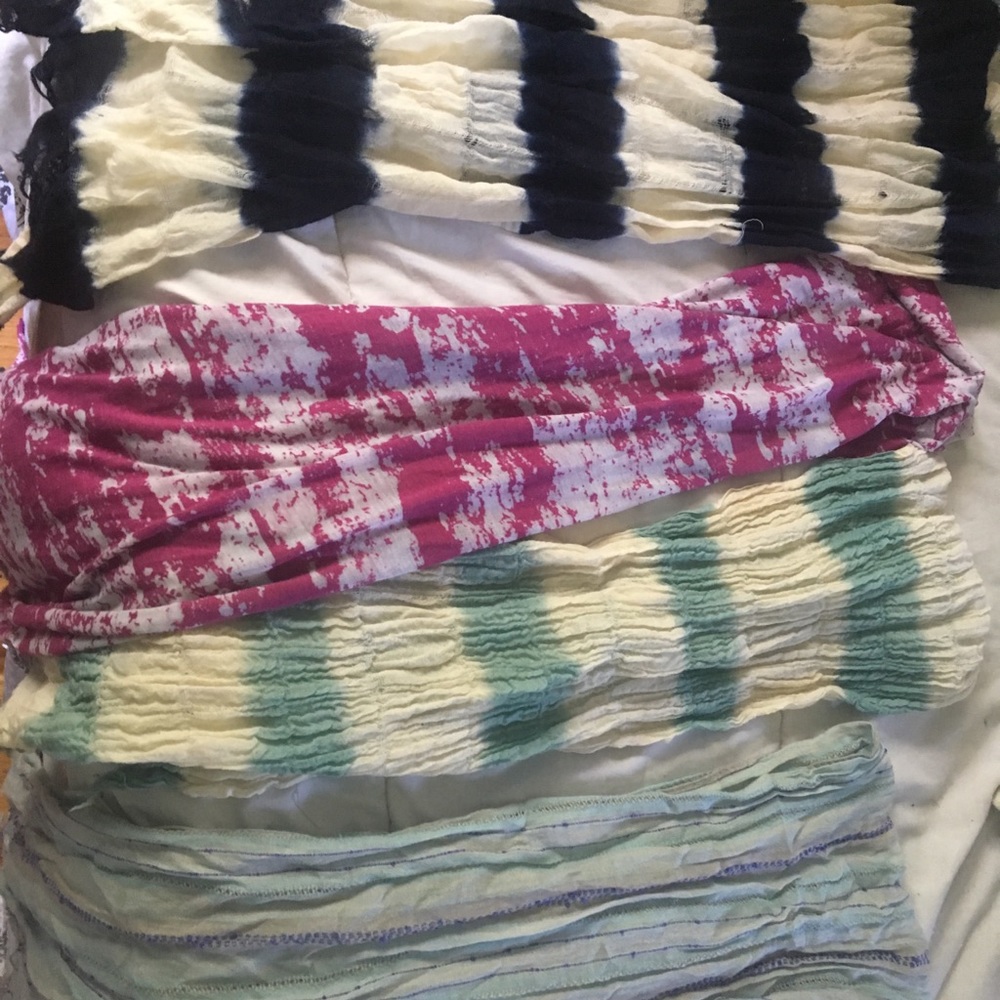 A bundle of scarves